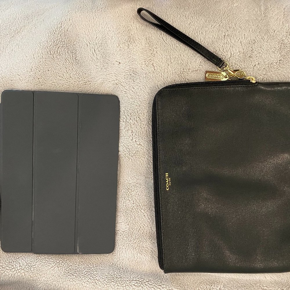 Coach Leather Tablet Sleeve w/ Wristlet